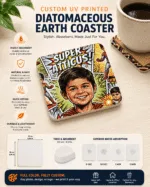 Square Diatomaceous Earth Coasters